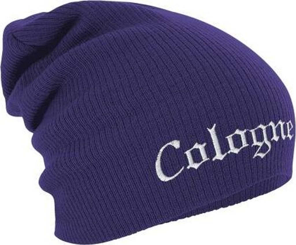 Longbeanie Slouch-Beanie Wintermütze Stickmotiv Cologne 54582 Color - lila