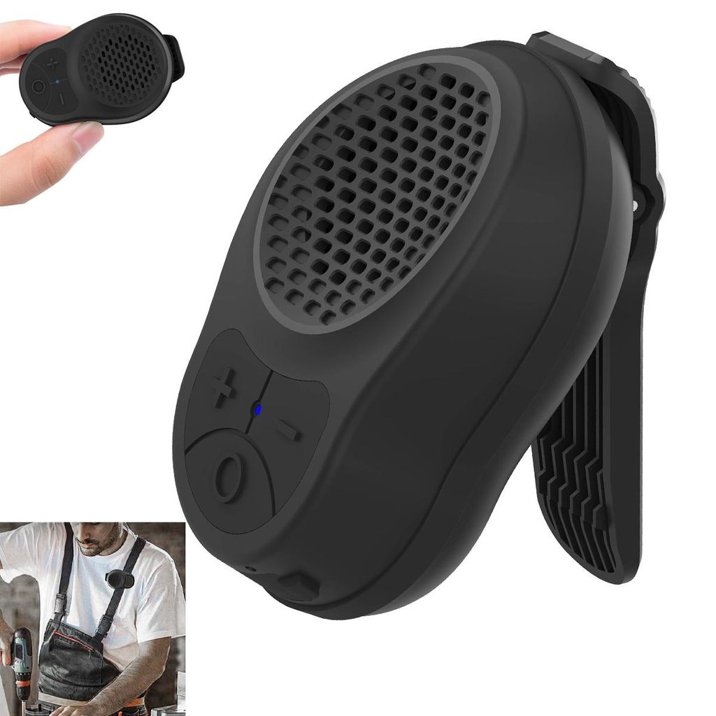 Tragbarer Bluetooth-Lautsprecher zum Anclipsen, Bluetooth Speaker, wasserdichter mit Mikrofon für Training und Laufen, bis zu 24 Stunden