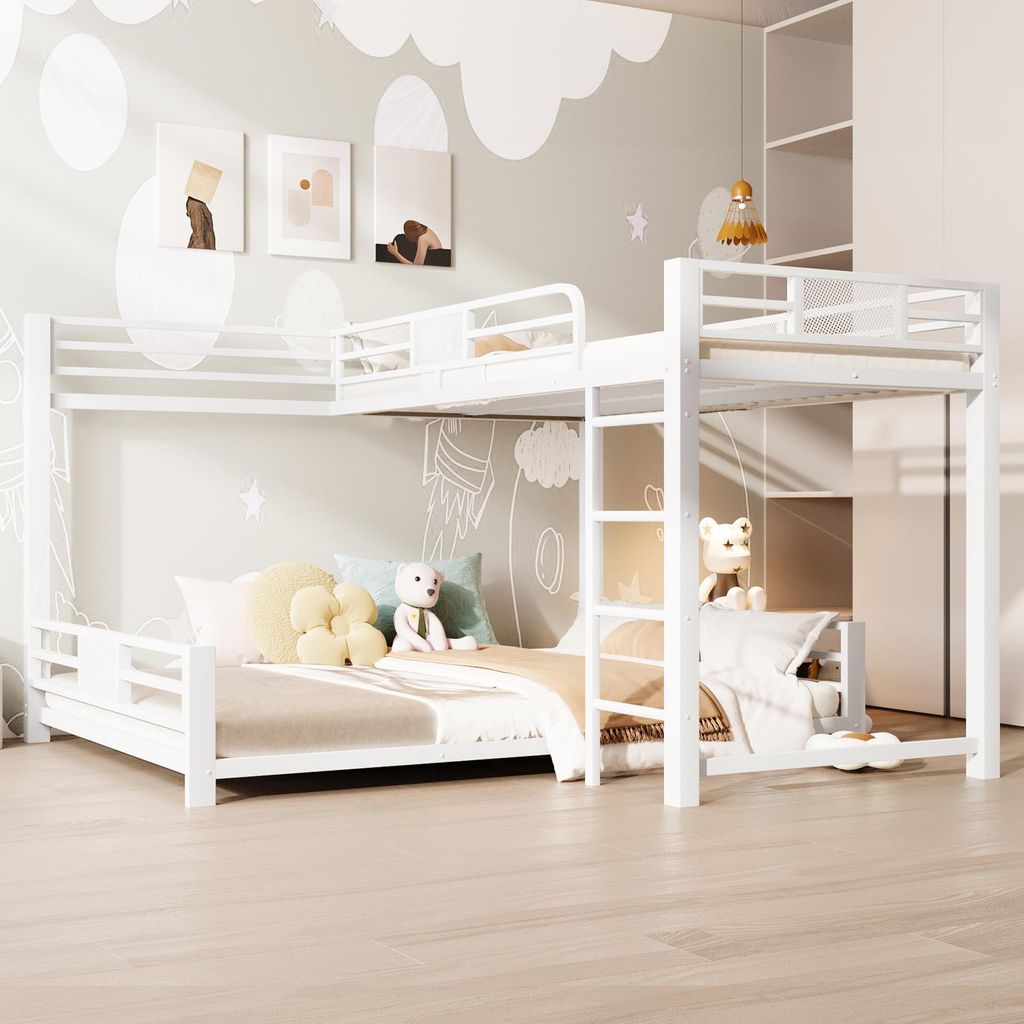 Letto a castello in metallo Flieks 90x200 cm/140x200 cm, Immagine del prodotto 