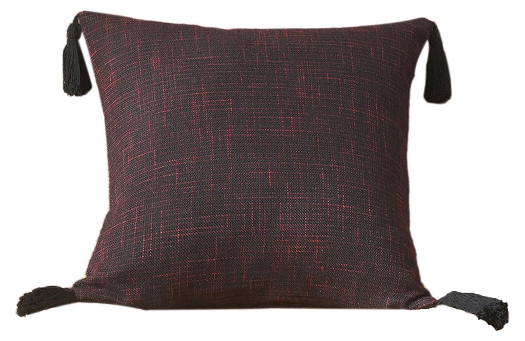 Boho-Kissenbezug mit Quasten, Landhausstil-Dekokissenbezug mit verdecktem Reißverschluss für Wohnzimmer, Sofa, Schlafzimmer