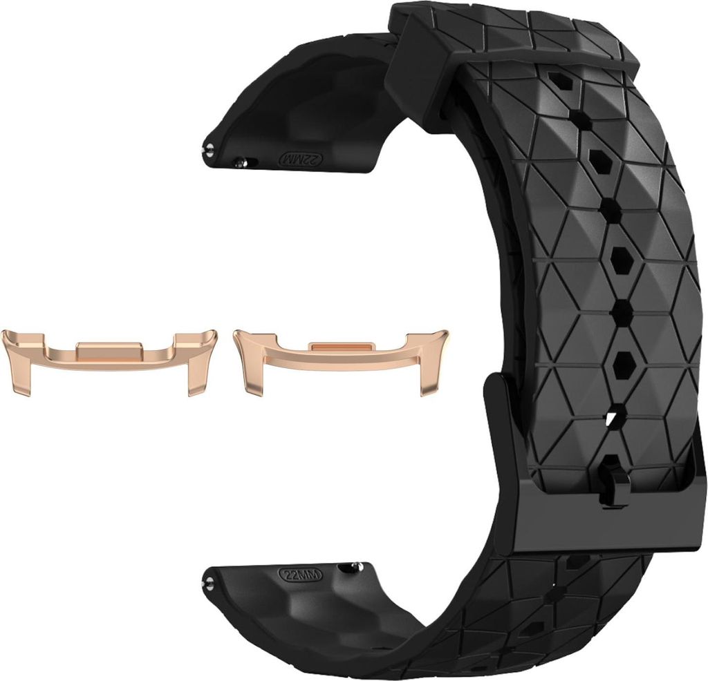 Für Samsung Galaxy Watch 8 / 8 Classic / Ultra 2 Silikon Fußball Design Ersatz Arm Band Schwarz