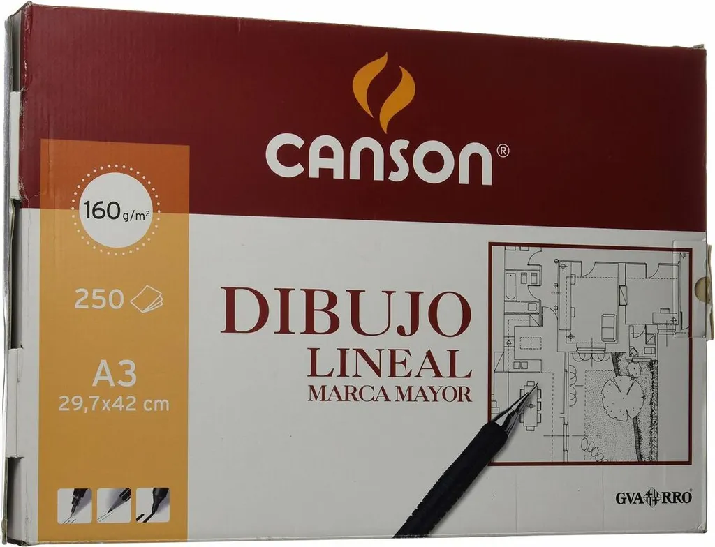 Papier Canson Guarro Basik A3 160g - Paquet de 250 Feuilles Dessin