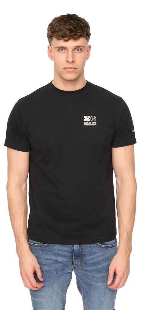 Duck and Cover - "Lynnfold" T-Shirt für Herren, Baumwolle, Alltag BG2572 (S) (Schwarz)