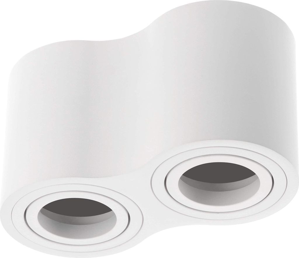 GTV lighting - Deckenleuchte AVEIRO DUO BIS, Tube-Deckenleuchten Aluminium - Aufputzleuchte Aufbauspot Aufbaustrahler - GU10-Fassung - 160x80x90mm,...