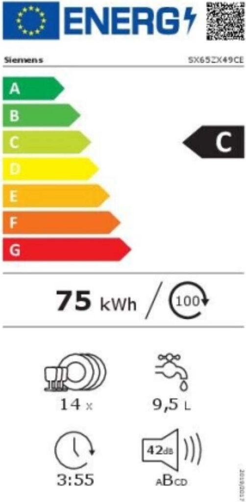 Siemens SX65ZX49CE Großraum-Geschirrspüler iQ500, 60 cm Produktbild 9