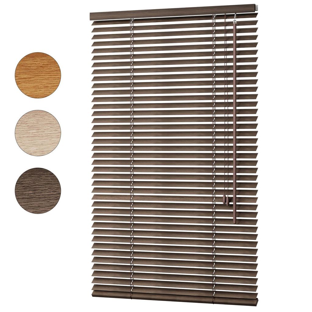 Holzjalousie Ohne Bohren 40 cm x 130 cm 35mm Lamellen  Produktbild 