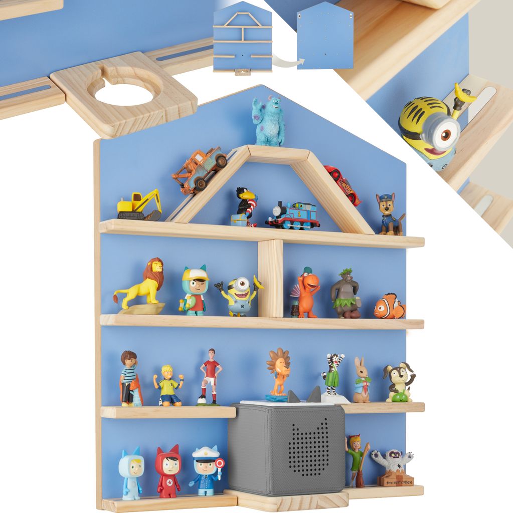 tectake® Wandregal Mylittle Story 50 x 15,5 x 60 cm, Produktbild 
