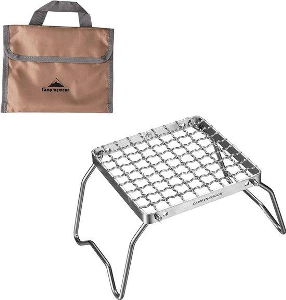Portable Opvouwbare Camping-Grillrost - Edelstahl-Grill für Außen