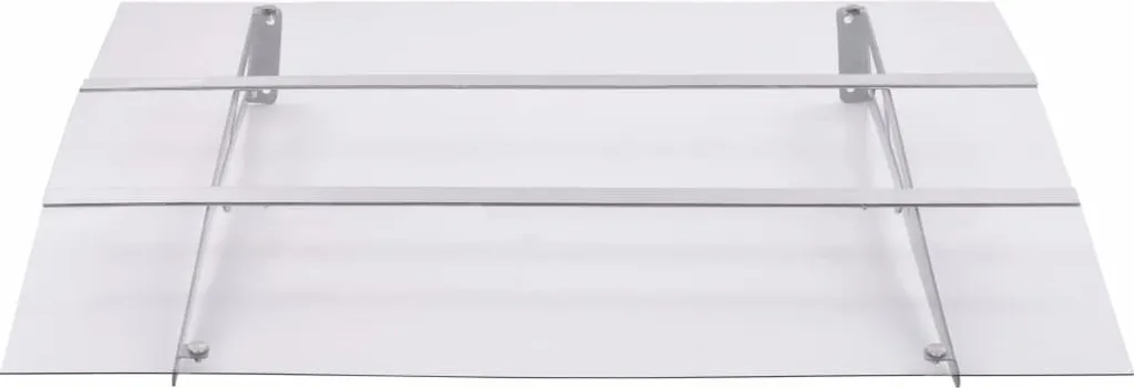 vidaXL Auvent de porte transparent 120x90 cm en polycarbonate argenté