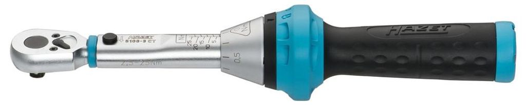 Hazet Drehmomentschlüssel mit Umschaltknarre, 2,5 - 25 Nm, 1/4 Zoll