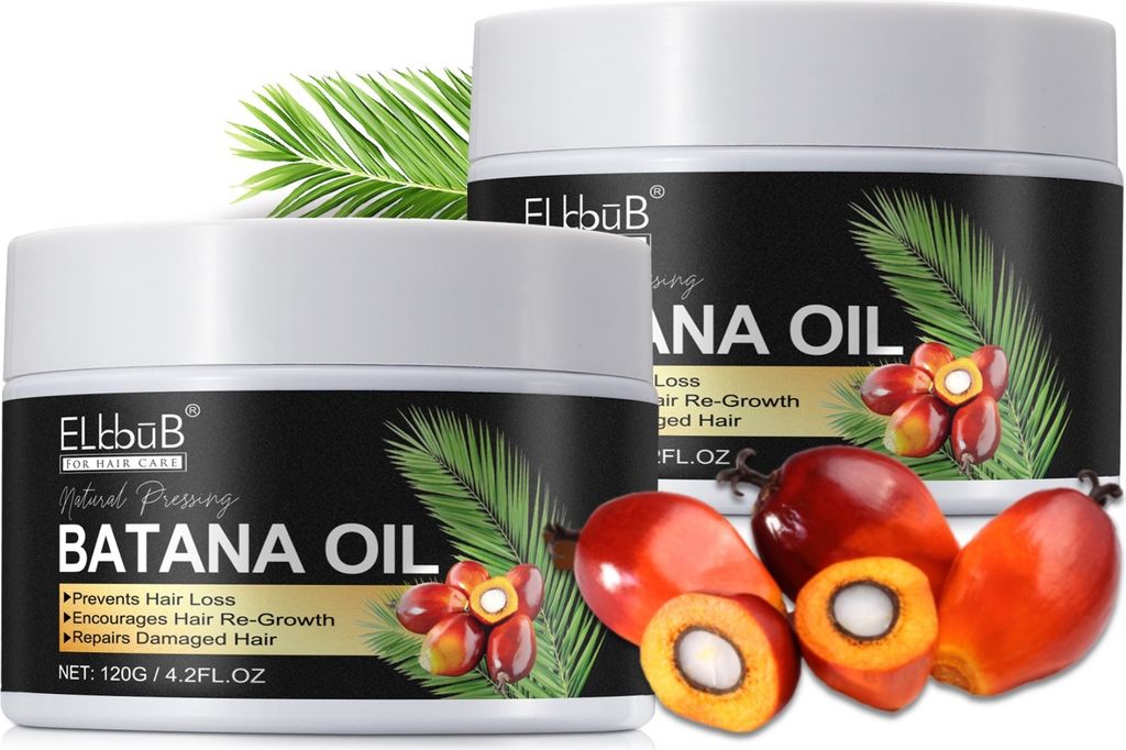 Batana Öl für Haare Haarwachstum Haarpflege Gesicht Haut Nägel Bio Vegan, 2x 120g