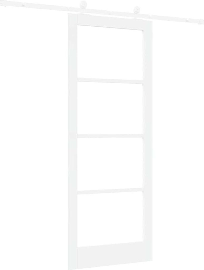 vidaXL Schiebetür ORKDAL Weiß 83 x 211 cm Massivholz Kiefer und Glas