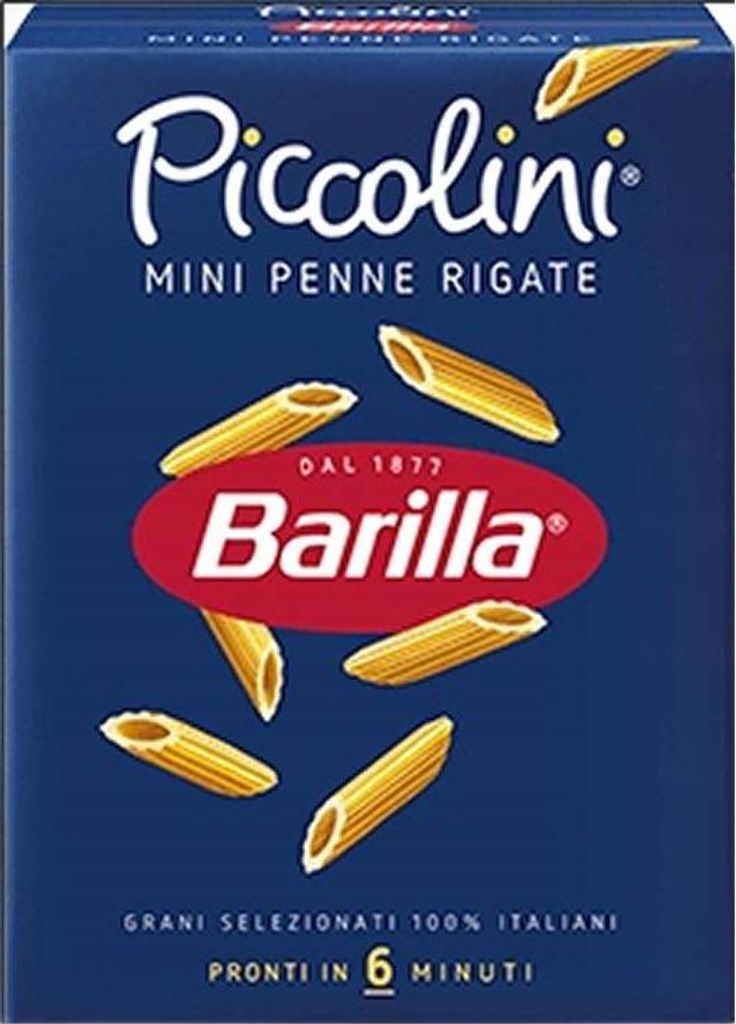 Barilla Piccolini Mini Penne Rigate 500 g – kleine Röhrennudeln aus Hartweizengrieß für schnelle Familiengerichte
