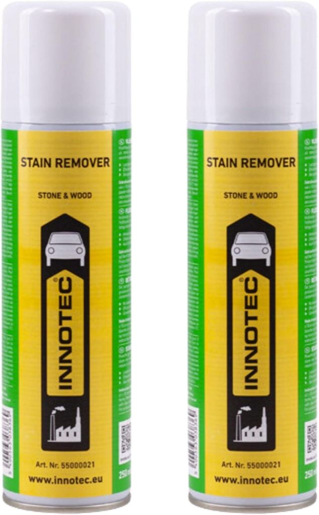 2 Stück INNOTEC Stain Remover 250 ml – kraftvoller Fleckenentferner für Stein, Holz & harte Oberflächen – beseitigt Öl, Fett und Farbe