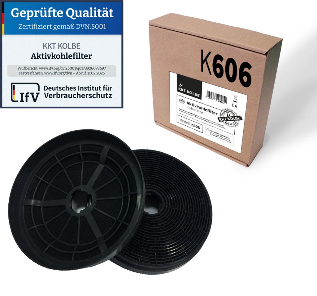 K606 Filtre à charbon actif pour ART406 CUBE60S CURVEx06S Image du produit 
