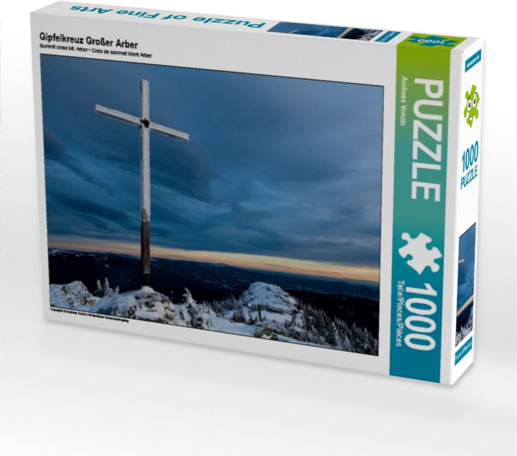 Calvendo Gipfelkreuz Großer Arber 1000 Teile Puzzle quer 640x480mm, Vonzin Andreas; 7347313