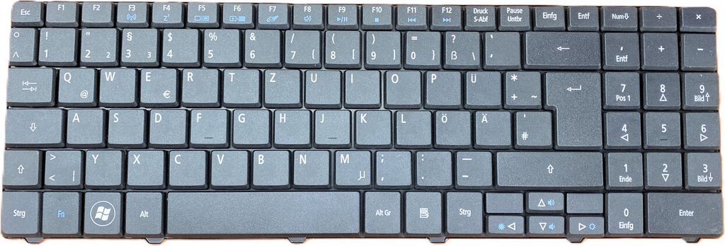 DEUTSCHE - Schwarz Tastatur keyboard version 1 kompatibel für Gateway NV52