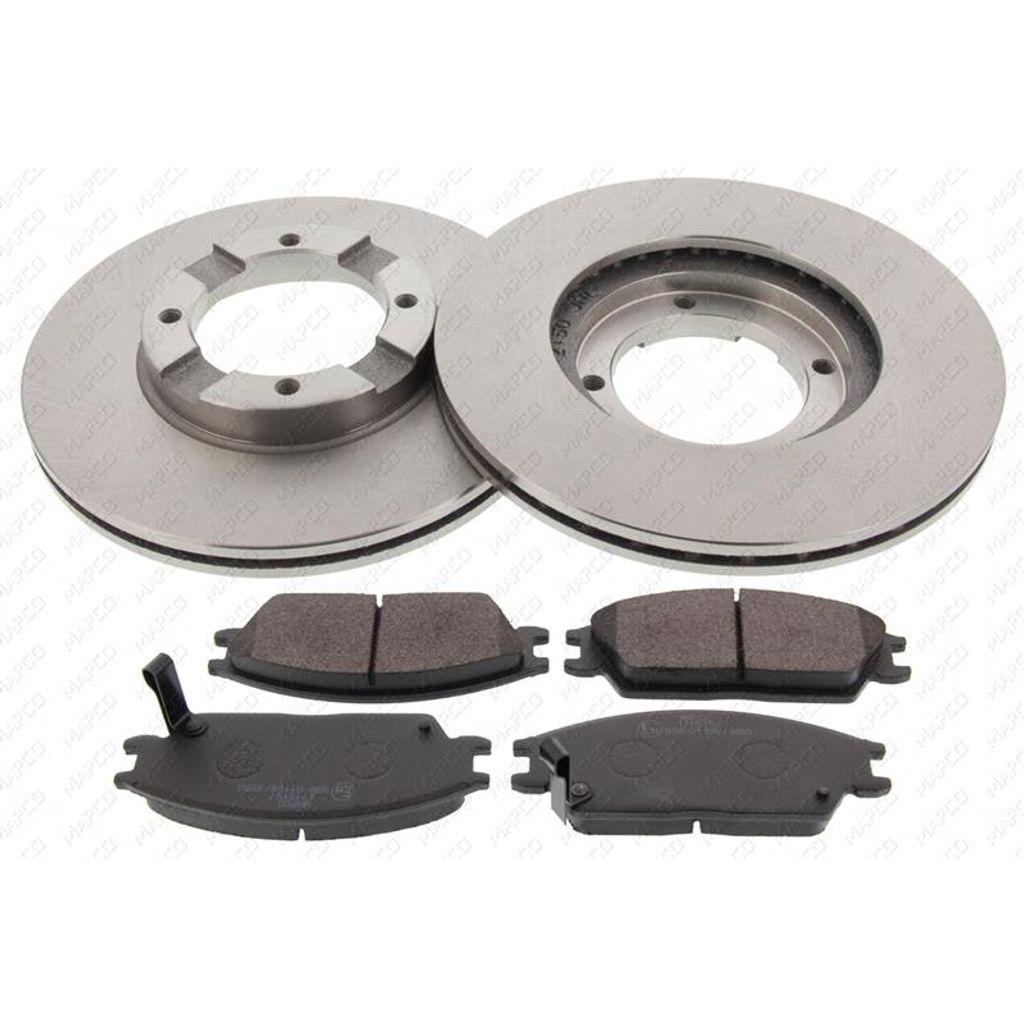 Mapco Bremsscheiben+Bremsbelaege (Bremsensatz) Vorderachse HYUNDAI ACCENT I (X-3),ACCENT Stufenheck (X-3),PONY / EXCEL Stufenheck (X-2),PONY (X-2),...