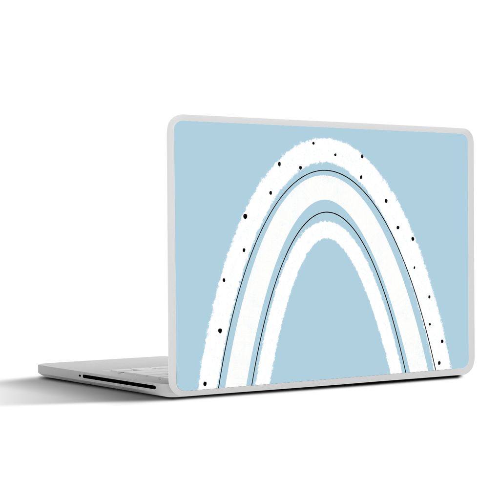 MuchoWow Laptop Aufkleber Sticker Cover Regenbogen - Abstrakt - Pastell 30x22 cm - Laptop-Sticker