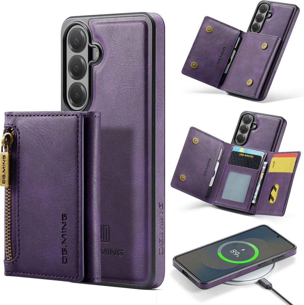 Stravo × DG.MING Leder-Handyhülle – Passend für Samsung Galaxy S26 Plus– 2-in-1-Hülle mit abnehmbarem Kartenhalter – MagSafe-kompatibel ...