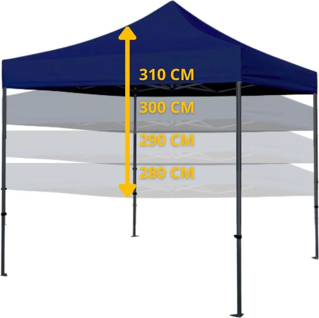 Tente de réception 3x3 m pour mariage et fête - Pavillon pro stable