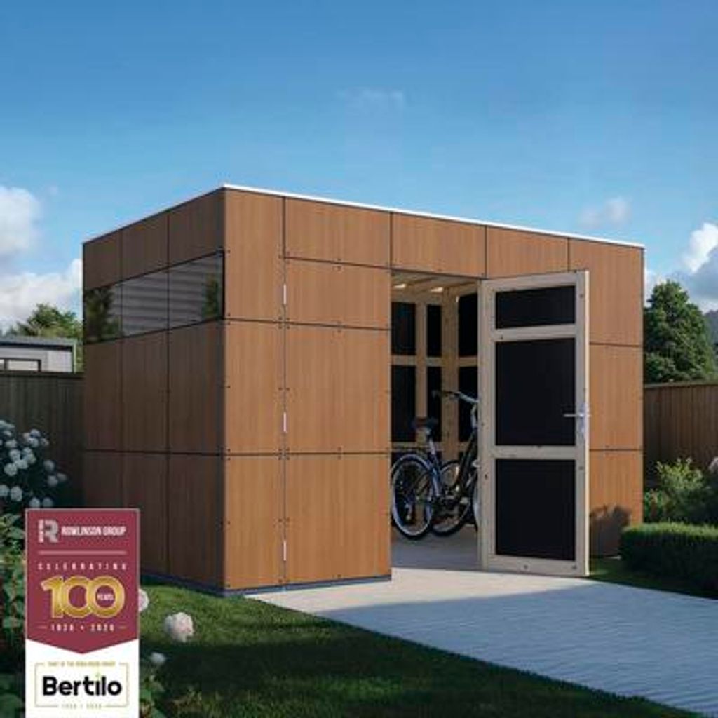 Gartenhaus Bertilo Trespa HPL Design 2 345 x 236 cm Walnuss