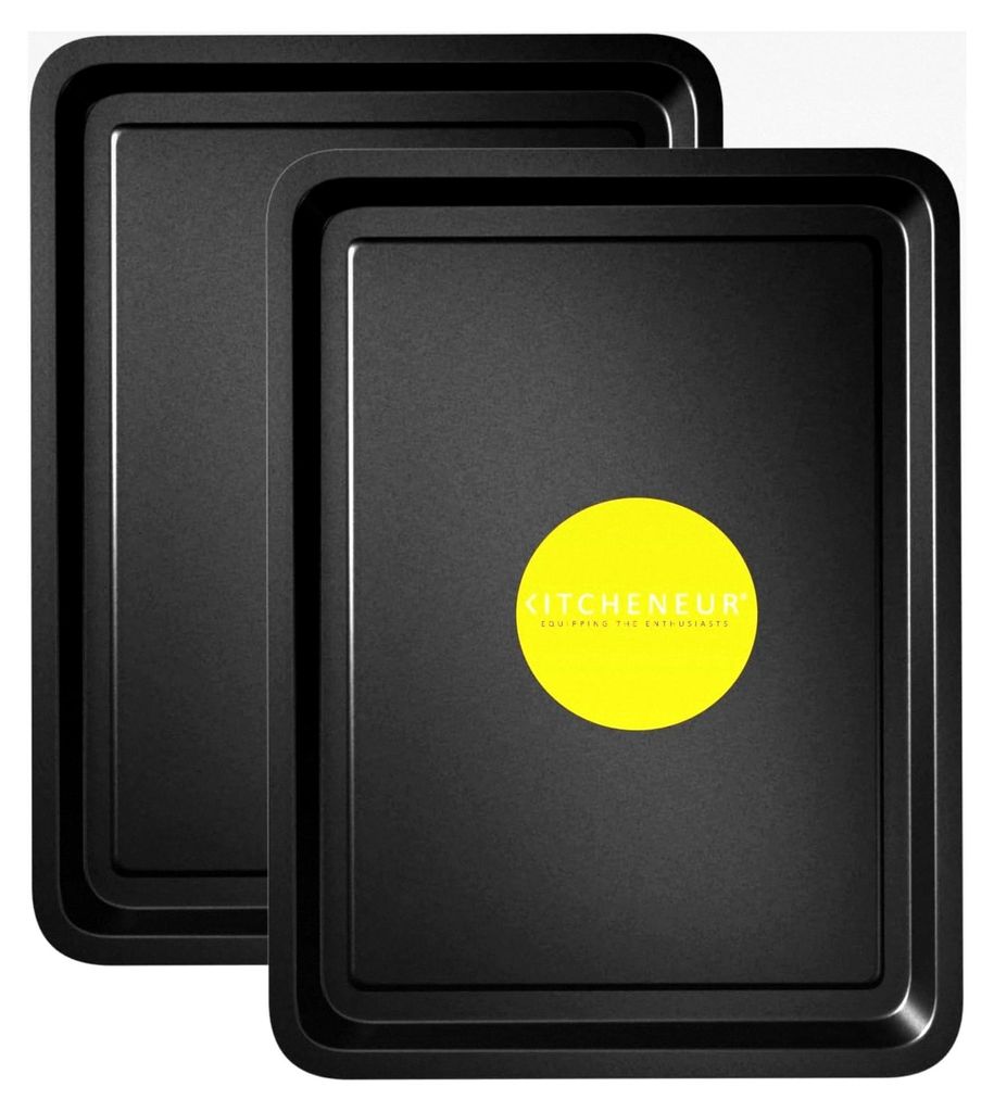 Backblech-Set, 32 cm, leicht zu reinigen, antihaftbeschichtet, 2 Stück