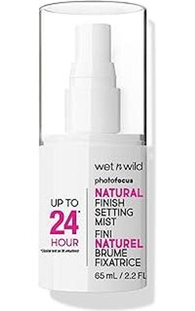 Photo Focus Natural Finish Setting Mist, Makeup Setting Spray, Angereichert mit Vitamin B5 und E, Leichte Formel, 24h Langanhaltendes Setting Spray