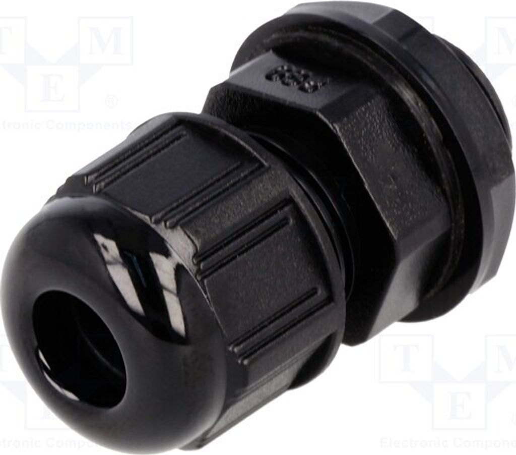 1x Kabelverschraubung schwarz PG9 IP68 UL94V-2 93600-0395 7000.7830.6 n Mat: