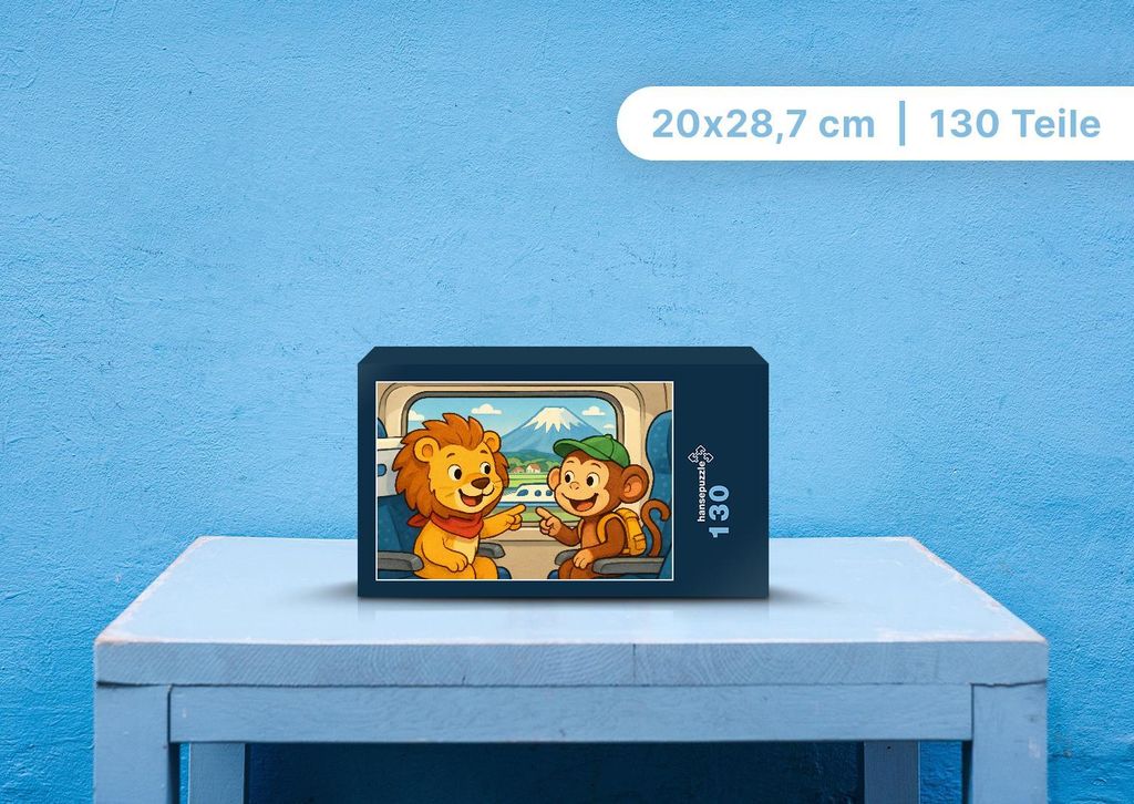 hansepuzzle 111038 - Buschi und Milo Puzzle, 130 Teile, Kinder, 28,7 x 20,0cm mit hochwertiger Aufbewahrung, Kartonbox & Beutel