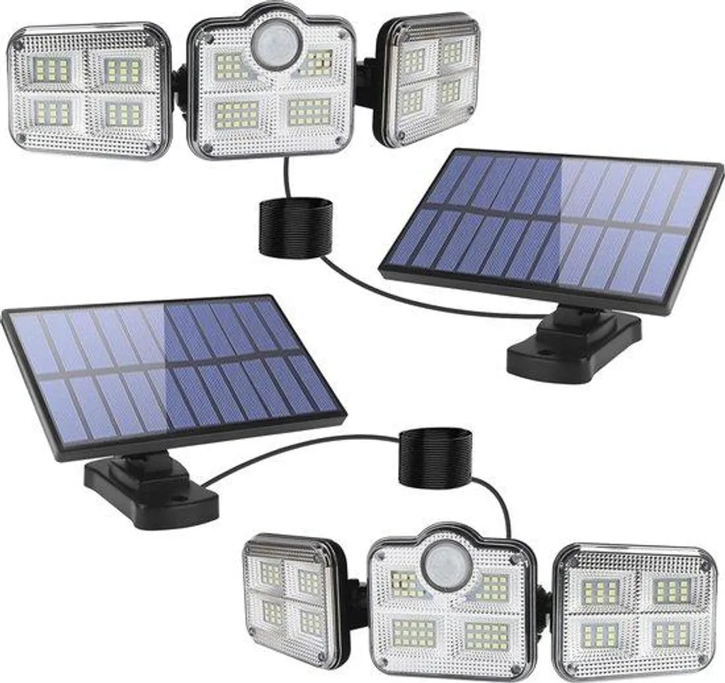 Éclairage extérieur LED anti-zones d'ombre 270° étanche avec câble 5m
