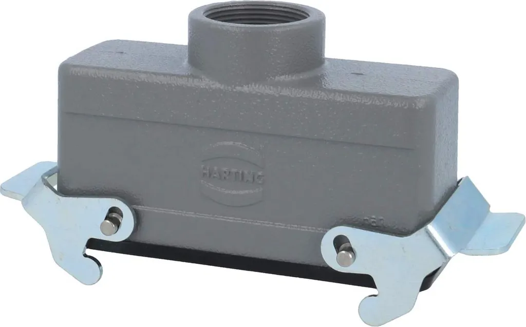 Boîtier de connecteur industriel Han 24B Harting M32 sortie de câble droite