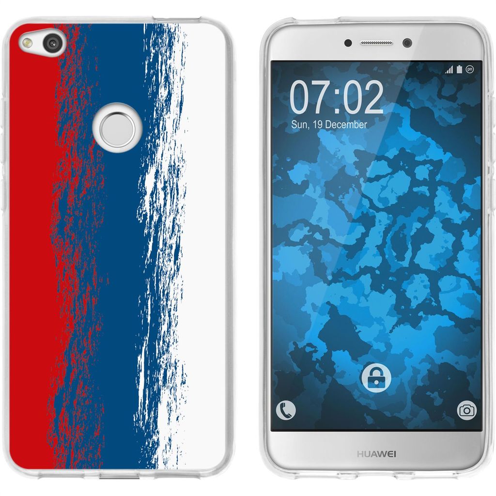 PhoneNatic Case kompatibel mit Huawei P8 Lite 2017 Silikon-Hülle WM Russland M9