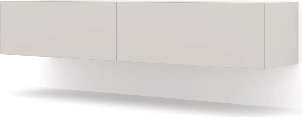 Meuble TV mural BINGO 160 cm coloris Kaschmir - Rangement multimédia chic