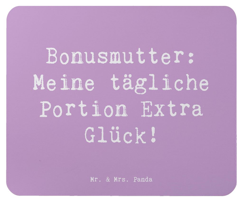 Mr. & Mrs. Panda Mauspad Spruch Bonusmutter Glück - Lavendeltraum - Geschenk, Mousepad, Bindung, Mouse Pad, Familie, laptop, pc, Geschenke, Liebe,...