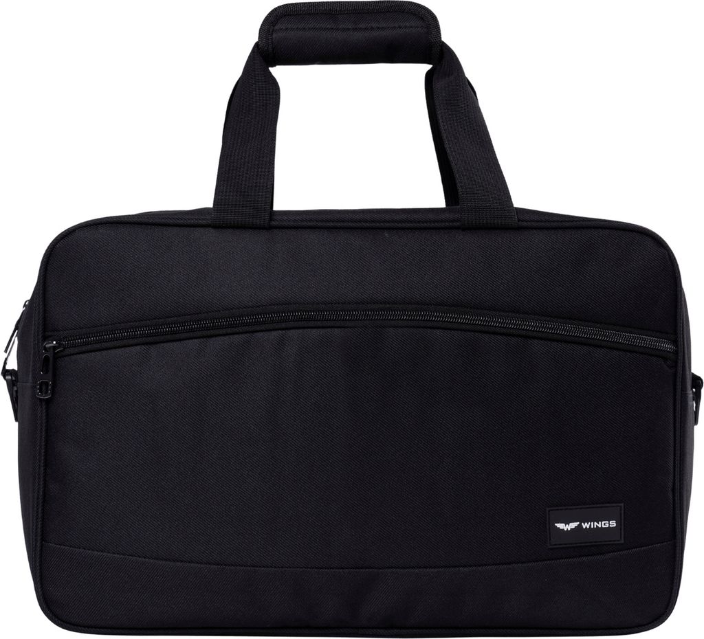 WINGS Handgepäck Reise-Tasche, schwarz, 20L, 40x20x25cm, Produktbild 