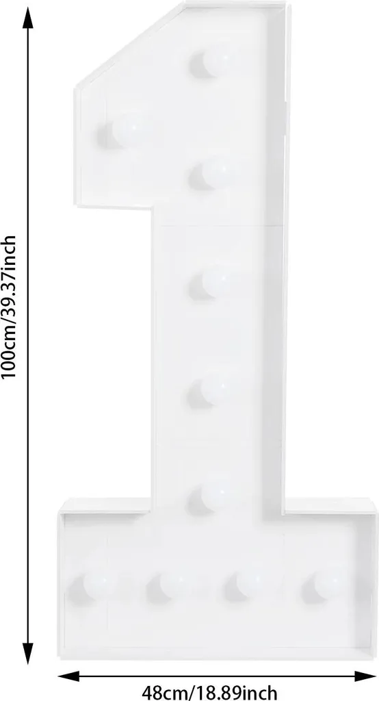 Chiffre 9 LED 23 cm blanc chaud à piles : la solution déco sans câbles