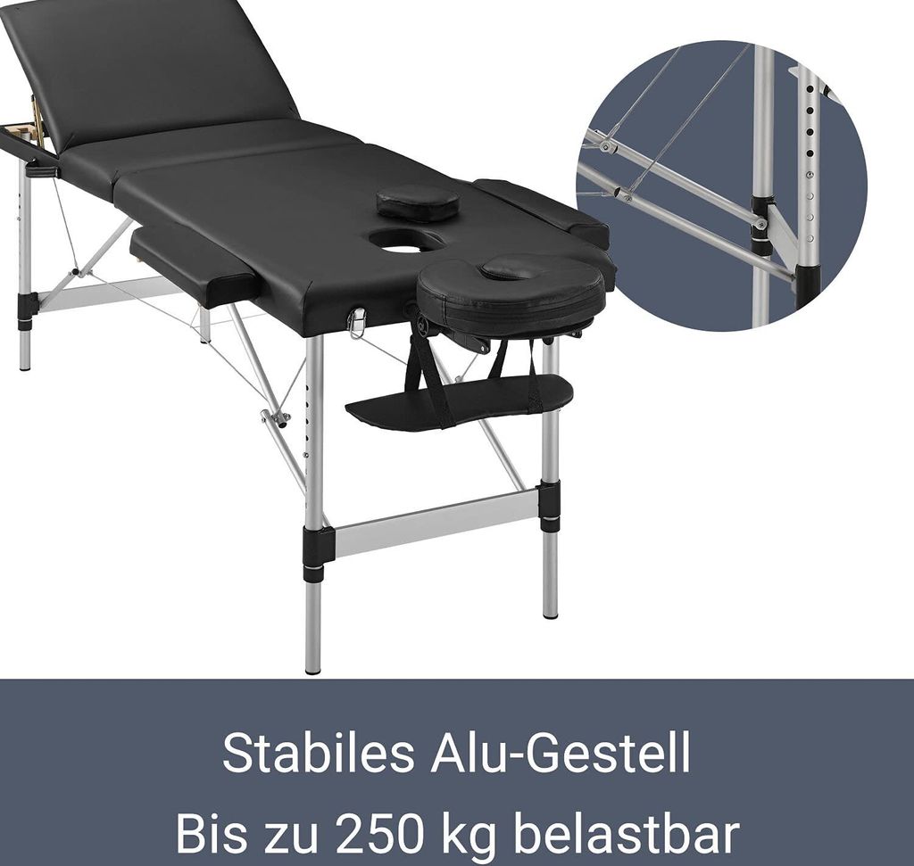 Juskys 3-zónový masážní stůl - skládací a výškově Obrázek produktu 4