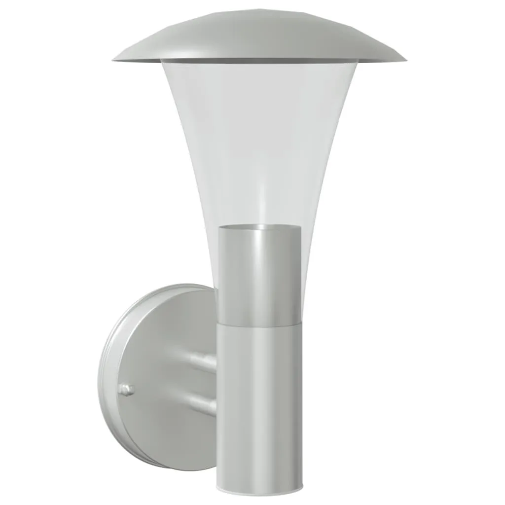 vidaXL Applique da esterno in acciaio inox argento