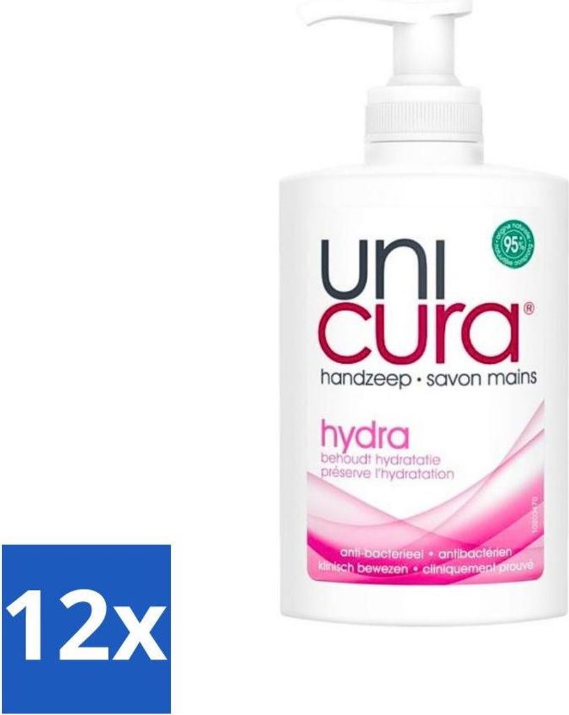 Unicura Flüssige Handseife Hydra 250 ml - Vorteilspack - 12 Stücke