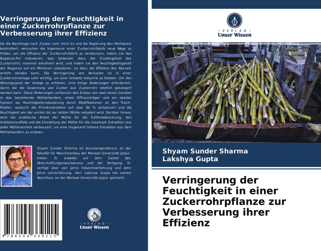 Verringerung der Feuchtigkeit in einer Zuckerrohrpflanze zur Verbesserung ihrer Effizienz