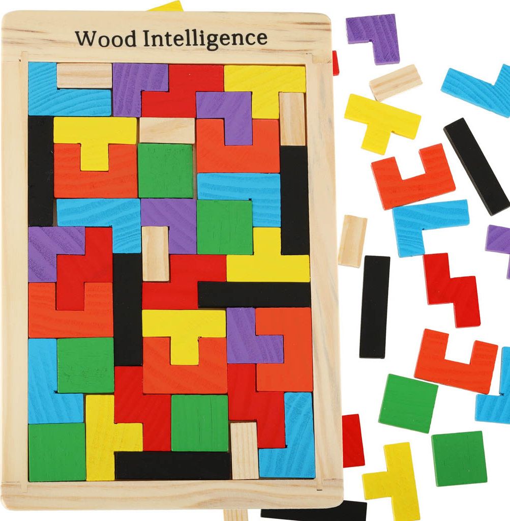Drevené puzzle tetris bloky 40el. Obrázok produktu