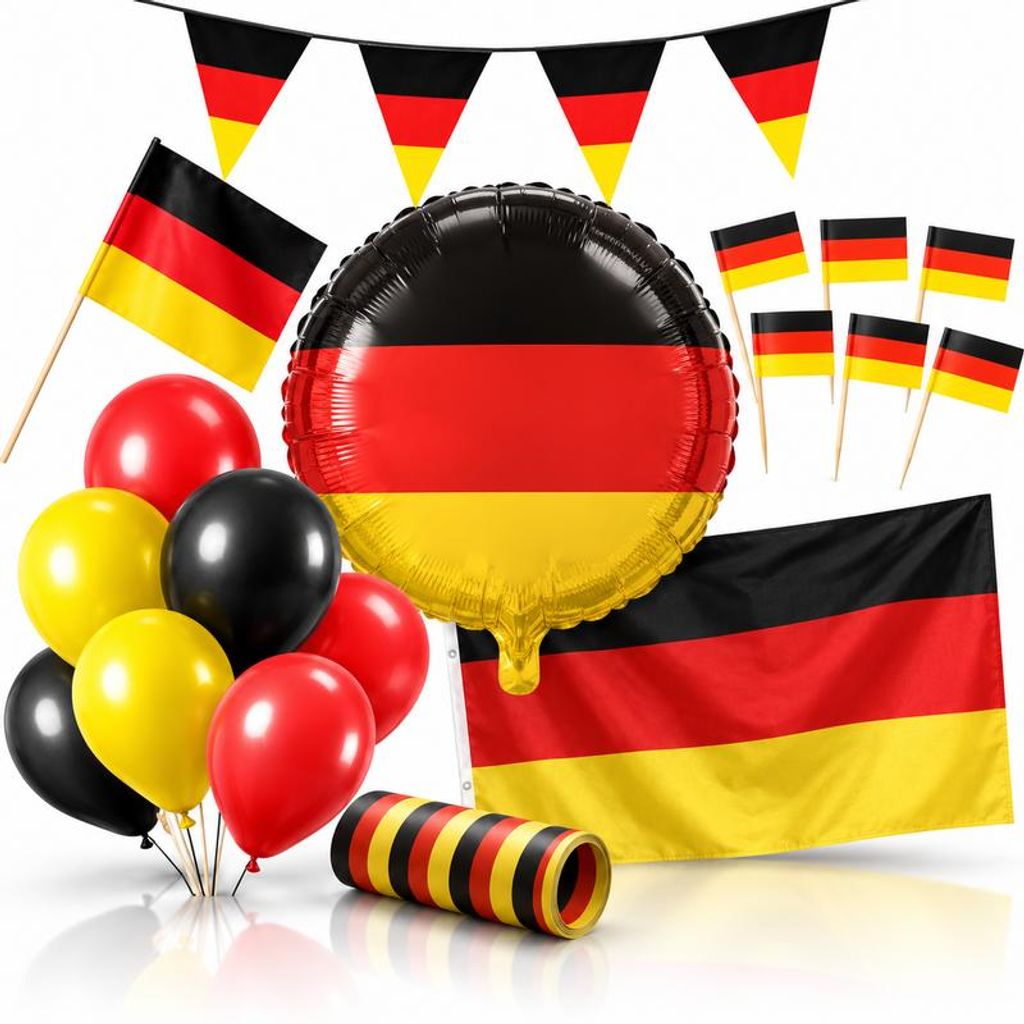 Deutschland Party Deko Set 74 tlg. Partyset Partydeko Produktbild 