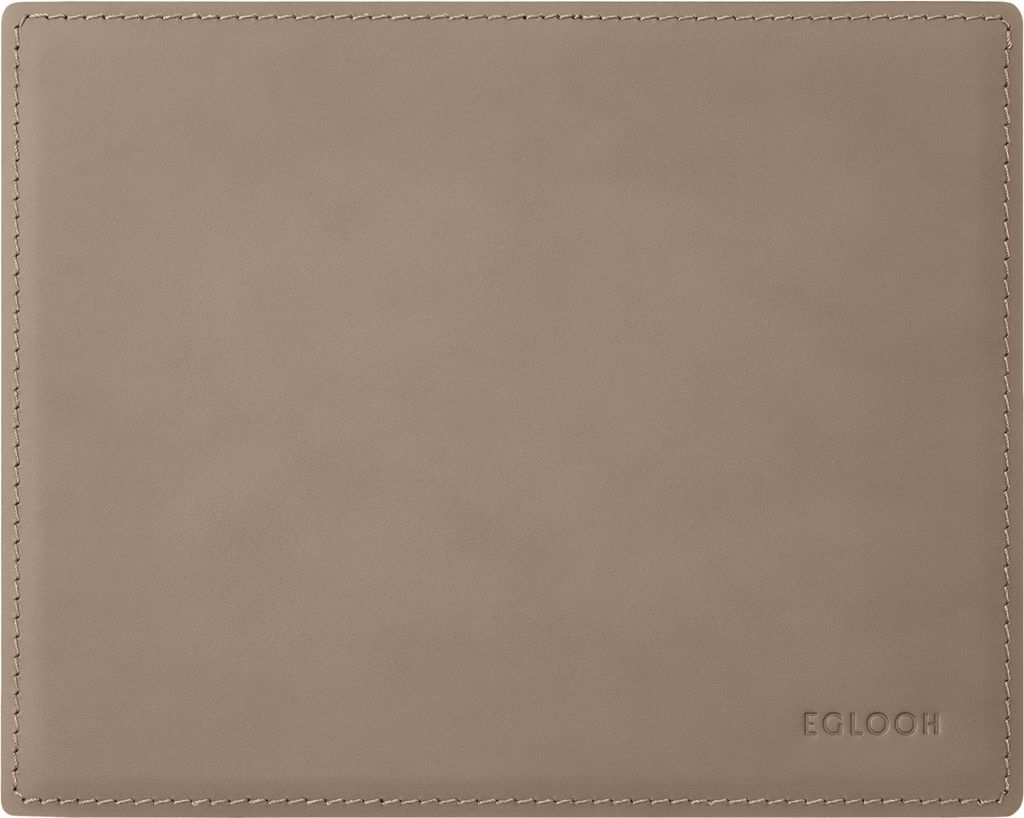 Mauspad Leder Taubengrau cm 25x20 - Mousepad Eckige Ecken - Handwerkliche Nähte - Hergestellt in Italien
