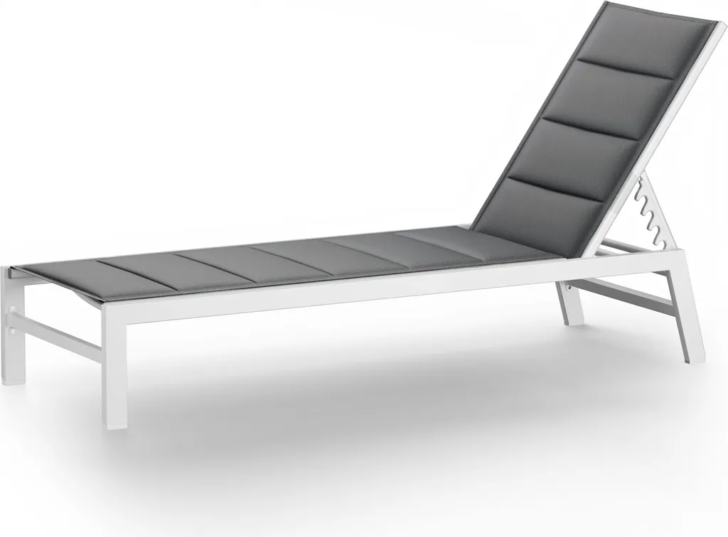 Bain de Soleil Inclinable 5 Positions Blumfeldt Renazzo Aluminium Blanc