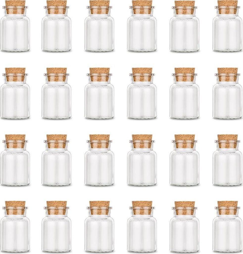 Leeres Korkenglas, klein, 24 leere kleine Korkengläser Produktbild 