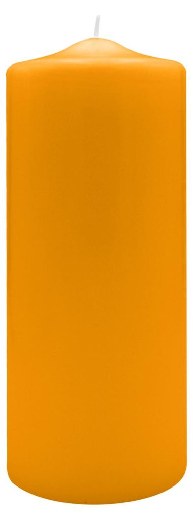 Spitzkopf Stumpen Kerzen Honig Natur 25 x Ø 9 cm, 6 Stück Produktbild 