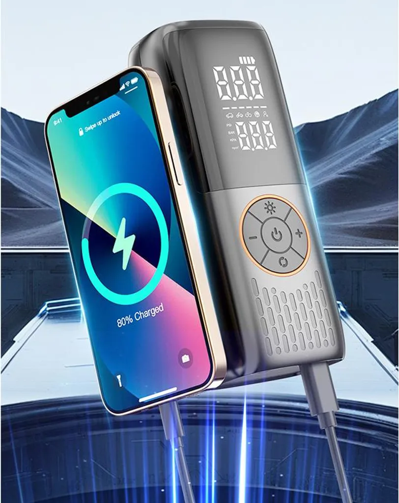 Gonfleur Électrique Intelligent INF Smart avec Écran LED et Arrêt Auto - 2
