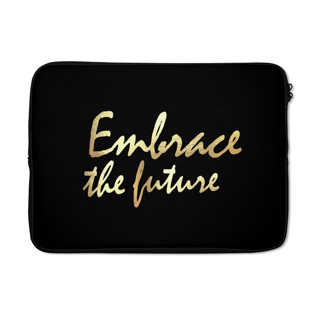 MuchoWow Laptop Hülle 14 ZollZitat - Motivation - Gold Laptoptasche - Laptoptasche - Stoßsicher - Schutzhaube