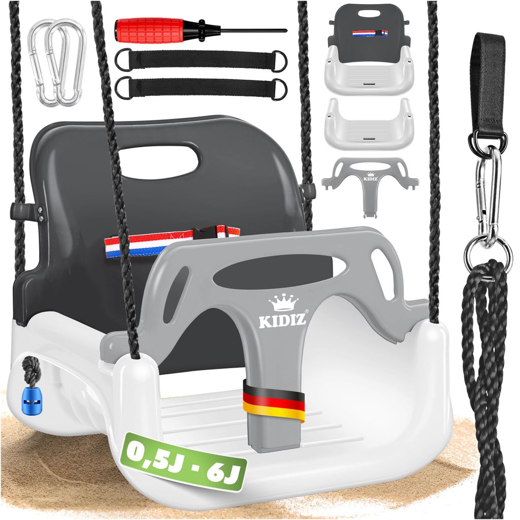 KIDIZ® Altalena per neonati e bambini 3 in 1, seggiolino Immagine del prodotto 
